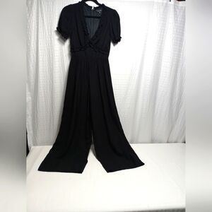 Trixxi Clothing Company Ruffle Vneck, And Sleeve , Wide Leg Pantsuit. Size M